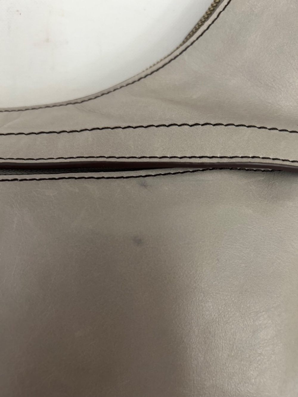 Hobo Prevail Leather Shoulder Bag in “Clay” Grey - Picture 13 of 13